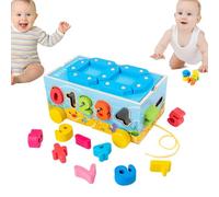 Jouet trieur de formes, blocs de construction numériques,Blocs mathématiques en forme de nombres, correspondance de blocs créatifs | Trieur de formes de jouets éducatifs préscolaires, bois amusant d'a