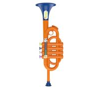 Jouet Trompette pour Enfant, Faux Instruments de Musique Portables, Jouet pour débutants et Enfant, Jouets éducatifs précoces avec 4 clés codées colorées, Cadeau