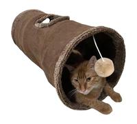 Jouet tunnel plush de chat | Tunnel de chat grand pliant, tunnel de jeu de chat à l'épreuve des larmes avec trous jouet pour animaux de compagnie frappable pour chatons, chiots et lapins