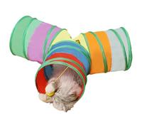 Jouet tunnel pour chats,Jouet interactif intérieur à 3 voies pour chats,Tunnel de labyrinthe pour chatons | Pour enrichir les exercices extérieurs à la maison sur la pelouse des chiots et