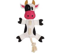 Flamingo - Jouet Vache avec Corde 38 cm pour Chien
