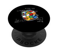 Jouet Vintage Puzzle Cube Retro Speed Cubing des années 80 PopSockets PopGrip Adhésif