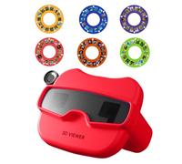 Jouet Visionneuse Stéréoscopique 3D - Viseur Photo 3D, Casque De Réalité Virtuelle | Jouet Éducatif Pour La Découverte Avec 6 Bobines Pour Garçons Et Filles De Plus De 3 Ans En Clas