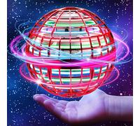 Jouet Volant à orbite, Jouet de Balle à Planer Boomerang contrôlé à la Main, Spinner Volant Fidget avec lumières Magiques, Filles et Adolescents de 6 à 10 Ans et Plus, Jouets d'extérieur (Rouge)