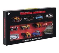 Jouet - WDK PARTNER - Coffret 12 véhicules métal Assortis - Roues libres