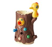 Jouet Woodpecker Worm Toy - Jeu de compétences motrices fines pour tout-petits | Ensemble d'alimentation pour oiseaux charpentiers et | Jouet d'apprentissage préscolaire de couleur préscolaire