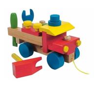 Jouet - WOODY - Camion à monter et démonter - Bois durable - Motricité fine
