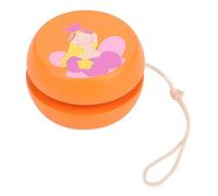 Jouet Yoyo en bois Modèle de dessin animé mignon Jouet éducatif pour enfants pour l'éducation précoce Sûr Non toxique Matériau en bois durable Peint (princesse orange)