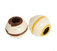 Jouet - Zolux - Balle En Sisal - 7 Cm - Pour Chats Et Chatons - Coloris Variés