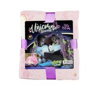 Jouetprive-Glow N Fun Glow in The Dark Blanket Unicorn, 130x150cm 35563A