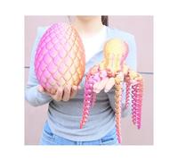 Jouets 3D Animal Imprimé en 3D Pieuvre et Œuf Ensemble Articulé pour Décoration de Bureau Maison Cadeaux Fantaisie Surprise Aménagement d’Aquarium-Purple Gold