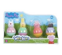 WEEBLES, 4 Personnages Peppa Pig, Culbuto, Jouet d'éveil, Jouet pour Enfants dès 1 Ans, GIOCHI PREZIOSI, WE002
