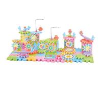 Jouets à blocs d'engrenages électriques - Kit de jeu mignon et fiable, puzzle portable à emboîter, jouet éducatif coloré favorisant la créativité | Parfait pour construire, apprendre les principes méc