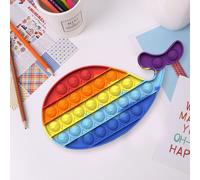 Jouets À Bulles Push, Soulagement De L'Autisme, Anti-Stress, Baleine, Disque En Silicone, Décompression, Jeu Interactif