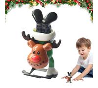 Jouets à charge de Noël,Jouets à charge de Noël - Coussinets de chaussettes de Noël Chargez les jouets - Jouet d'horlogerie de 2,76 pouces avec bonhomme de neige, renne, ours de Père Na