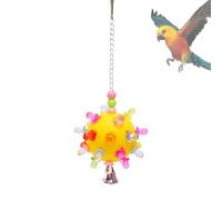 Jouets À Croquer Pour Oiseaux | Jouet À Mâcher Coloré Pour Perruches | Accessoire De Cage Pour Lutter Contre L'ennui | Boule De Recherche Avec Clochette Pour Perroquets Gris D'Afrique, Idéale