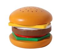 Jouets à empiler des hamburgers et des sandwichs en bois,Jouets à empiler aliments en bois,Faire semblant de jouer au jeu d'empilage de sandwichs au hamburger | Éducation et apprentissage préscola