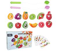 Jouets à enfiler éducatifs - Perles colorées fruits, ficelles d'apprentissage manuel | Activité préscolaire interactive, développement des compétences fines à travers les jeux sensoriels ludiques en c