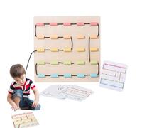 Jouets à enfiler en bois, jouet de laçage en bois,Jeu de puzzle à cordes d'apprentissage des couleurs en - Jouets éducatifs de laçage de motricité Fine, jouets d'apprentissage du filetage pour fi