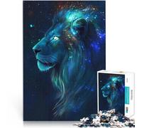Jouets à Faire soi-même Lion néon Puzzle 1000 pièces pour Adolescents 50x75cm Convient pour la décoration de Bureau pour Les 14 Ans et Plus