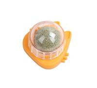 Jouets à herbe à chat - Augmente l'appétit - Auto-adhésif - En forme d'ananas - Boules de menthe pour chat d'intérieur - Boules de menthe murales pour nettoyer les dents de chat - Orange-B