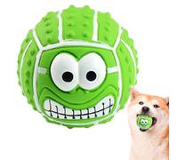 Jouets à mâcher amusants pour animaux de compagnie - Boule élastique avec couineur, balle de rire rebondissante pour chiots, sphère d'expression mignonne pour animaux de compagnie | Jouet engageant po