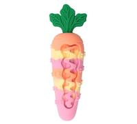 Jouets à mâcher chien - Carotte silicone interactive | Objet bruyant pour dentition petits, moyens, grands toutous | Activité extérieure ou intérieure : rapporter, éducation, voyage, anniversaire, cag