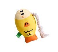 Jouets à mâcher en peluche pour chien intérieur, jouet à mâcher en peluche pour animaux de compagnie - Jouets grinçants en peluche Jouets à mâcher pour poisson à tête bouffée - Jouet à dents sonores,