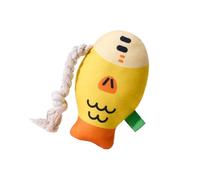 Jouets à mâcher en peluche pour chiens, jouets couineurs en peluche douce, jouets à mâcher en forme de poisson soufflé - Jouet interactif pour chien résistant à l'usure pour l'intérieur du chien