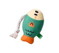 Jouets à mâcher en peluche pour chiens | Poisson soufflé en peluche douce - Jouets à mâcher interactifs sonores pour chiens résistants à l'usure pour l'intérieur du chien