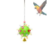 Jouets à mâcher perroquets, jouets pour oiseaux pour conutions - Planet Design Parkeet Mastiching Toy,Accessoires de cage pour l'ennui de l'ennui entraînement fourrager avec cloche pour gri