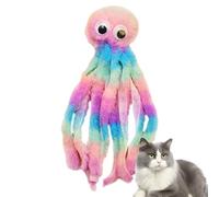 Jouets à mâcher pour chatons | Oreiller en peluche en forme de pieuvre de dessin animé | Jouet doux et sûr pour jouer à mâcher | Idéal pour soulager les dents, réduire l'ennui et les activités de chat