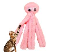 Jouets à mâcher pour chatons | Oreiller en peluche en forme de pieuvre de dessin animé | Jouet doux et sûr pour jouer à mâcher | Idéal pour soulager les dents, réduire l'ennui et les activités de chat