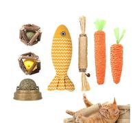 Jouets à mâcher pour chats - Bâtonnet à mâcher pour chats, ensemble d'outils de nettoyage buccal résistants aux morsures | Jouets à mâcher pour chatons à l' à chat, jouet interactif pour le netto