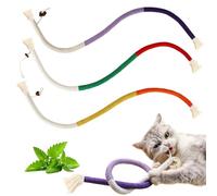 Jouets à mâcher pour Chats, Jouets à l'herbe à Chat pour Chats d'intérieur, Jouet à mâcher interactif pour Chat en Couleurs Assorties pour Les Animaux Qui Font Leurs Dents. (3pcs)