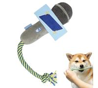 Jouets à Mâcher pour Chats - Jouets pour Chat en Forme de Microphone en Peluche avec Clochette - Fournitures pour Animaux Stimulation Mentale Grattage Simulation de Chasse Entraînement Exercice Jeu Ma