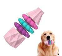 Jouets à mâcher pour chien en forme de vase, jouets de dentition en ABS durable pour mâcheurs agressifs et soins dentaires, jeu intérieur et extérieur (rose)
