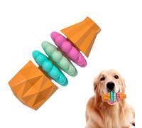 Jouets à mâcher pour chien en forme de vase, jouets de dentition en ABS durable pour mâcheurs agressifs et soins dentaires, jeu intérieur et extérieur (orange)