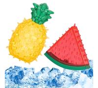 Jouets À Mâcher pour Chiens Dentition Jouet Rafraîchissant d'Été en Forme de Pastèque et Ananas pour Animaux de Compagnie Dogs Teething Chew Toys pour Chiots Chien de Petite et Moyenne Taille