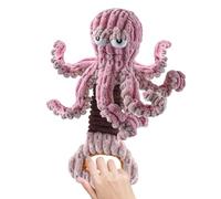 Jouets à mâcher pour chiens grinçants, jouet à tirer pour chien, peluche douce de calmar avec anneaux de traction, drôle en peluche interactive pour animaux de compagnie, fournitures d'âme
