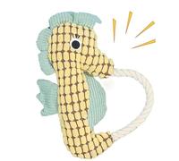 Jouets à mâcher pour chiens | Jouets couineurs en peluche pour chien | Jouets à mâcher d'animaux marins avec corde en coton et papier froissé | Jouets interactifs pour animaux de compagnie pour