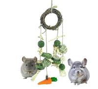 Jouets à mâcher pour lapins - Jouets naturels faits à la main pour mâcher des cochons d'Inde - Friandises chinchilla pour hamsters, lapins, lapins, perroquets, chinchilla Co