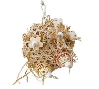 Jouets à mâcher pour oiseaux - Accessoires pour cages à oiseaux | Ornements de cage à croquer naturels tissés | Jouets décoratifs multifonctionnels pour perroquets, fournitures relaxantes avec crochet