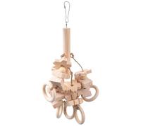 Jouets à mâcher pour oiseaux de différentes formes - Jouet à mâcher en bois pour conures, perruches, calopsittes, inséparables d'Afrique pour oiseaux gris - Bois pour perroquets - Cage et accessoires