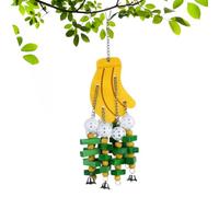 Jouets à mâcher pour oiseaux - Jeu de mastication pour perruche design banane | Jouets en bois à déchiqueter pour oiseaux,Soin du bec, anti-stress, anti-ennui, décoration de cage, perruches, conures,