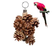 Jouets à mâcher pour oiseaux, jouets pour cages à oiseaux - Jouets naturels pour oiseaux avec pommes de pin | Balançoire à mâcher pour oiseaux naturels, jouets à suspendre pour déchiqueter u