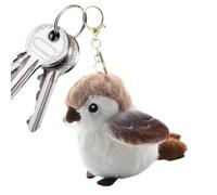 Jouets à oiseaux mignons - pendentif de moineau réaliste, charme de sac décoratif accessoire portable pour les portefeuilles, lers sacs à école et lees bacs | Décoration de trousseau des oiseauxs