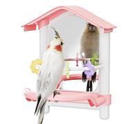 Jouets À Perruche - Accessoires De Swing en Cage, Décoration Miroir Colorée | Équipement De Terrain De Jeu Avare, Fournitures De Perche De Poche, Hamac De Corde Suspendus, Jeu De Jeux De Terrasse par