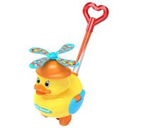 Jouets à pousser pour tout-petits, marcheur pour,Petits jouets à pousser en forme de canard jaune pour tout-petit | Jouet à pousser pour l'apprentissage précoce, jouet de marche avec sons de charlata
