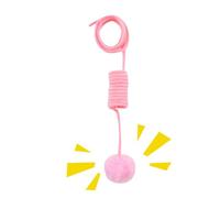 Jouets à ressort pour chat - Boule de fourrure à ressort suspendue pour chat, jouets actifs rétractables pour chat, jouet à ficelle pour chat, jouet interactif flexible pour chat, jouets d'exercice po